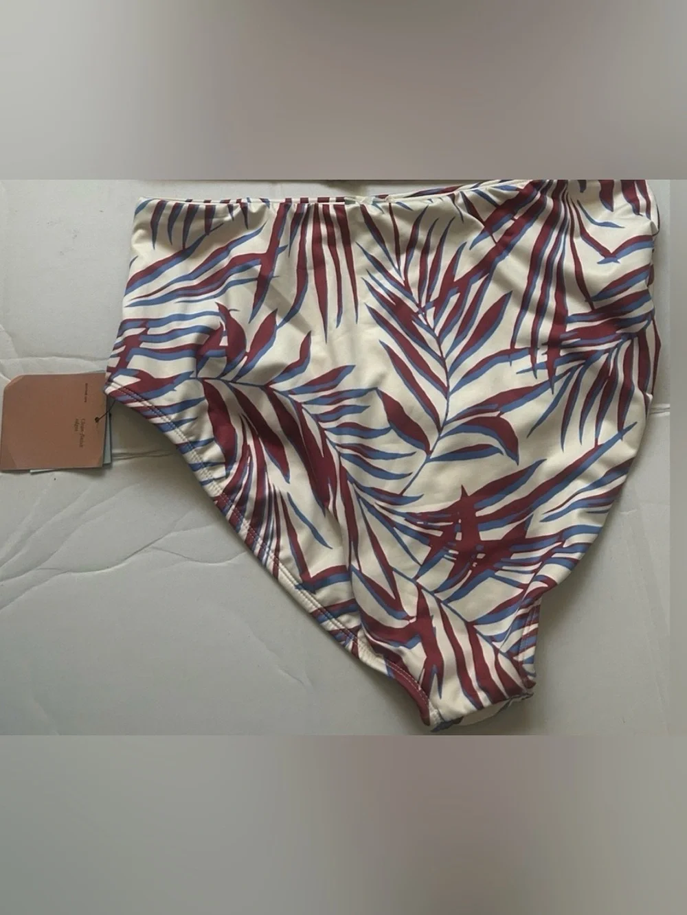 NWT Women's High Waisted Shirred Bikini Bottom Size Small 4-6